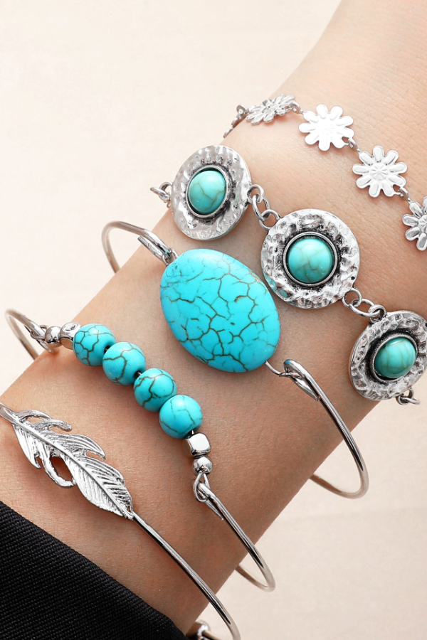 Western Vintage Turquoise Personalized Beaded Set