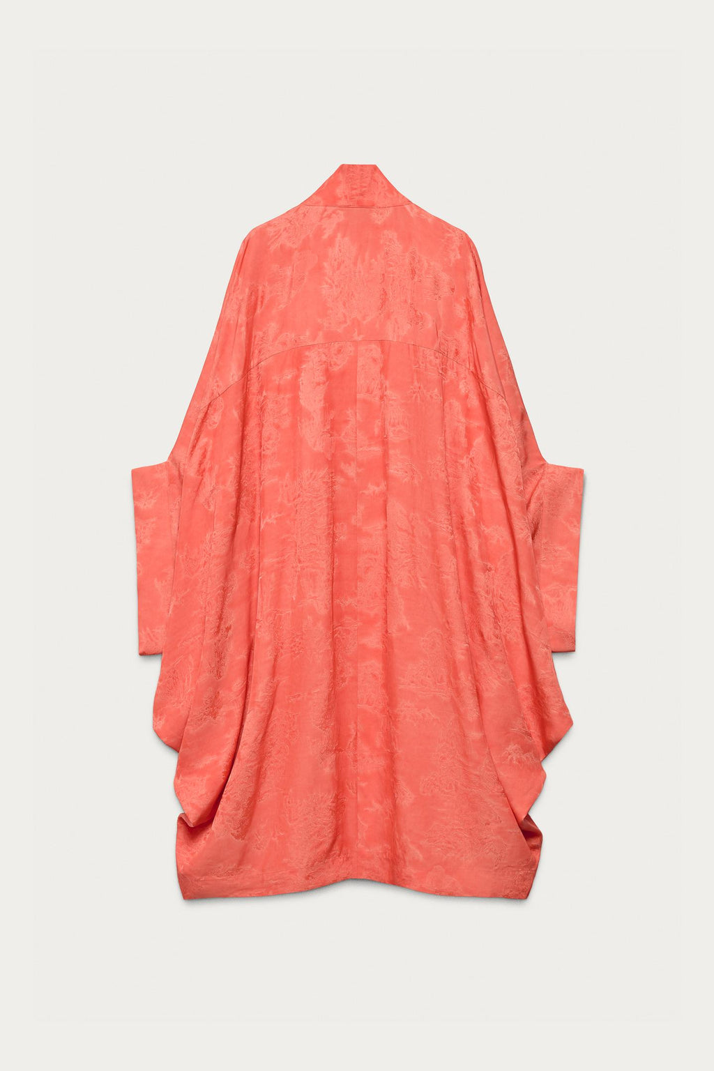 Orange Jacquard Kimono Cardigan