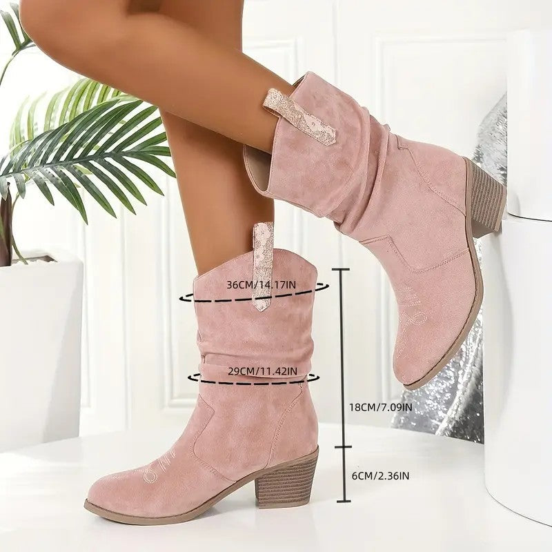 Vintage Western Cowboy Tassel Ankle Boots