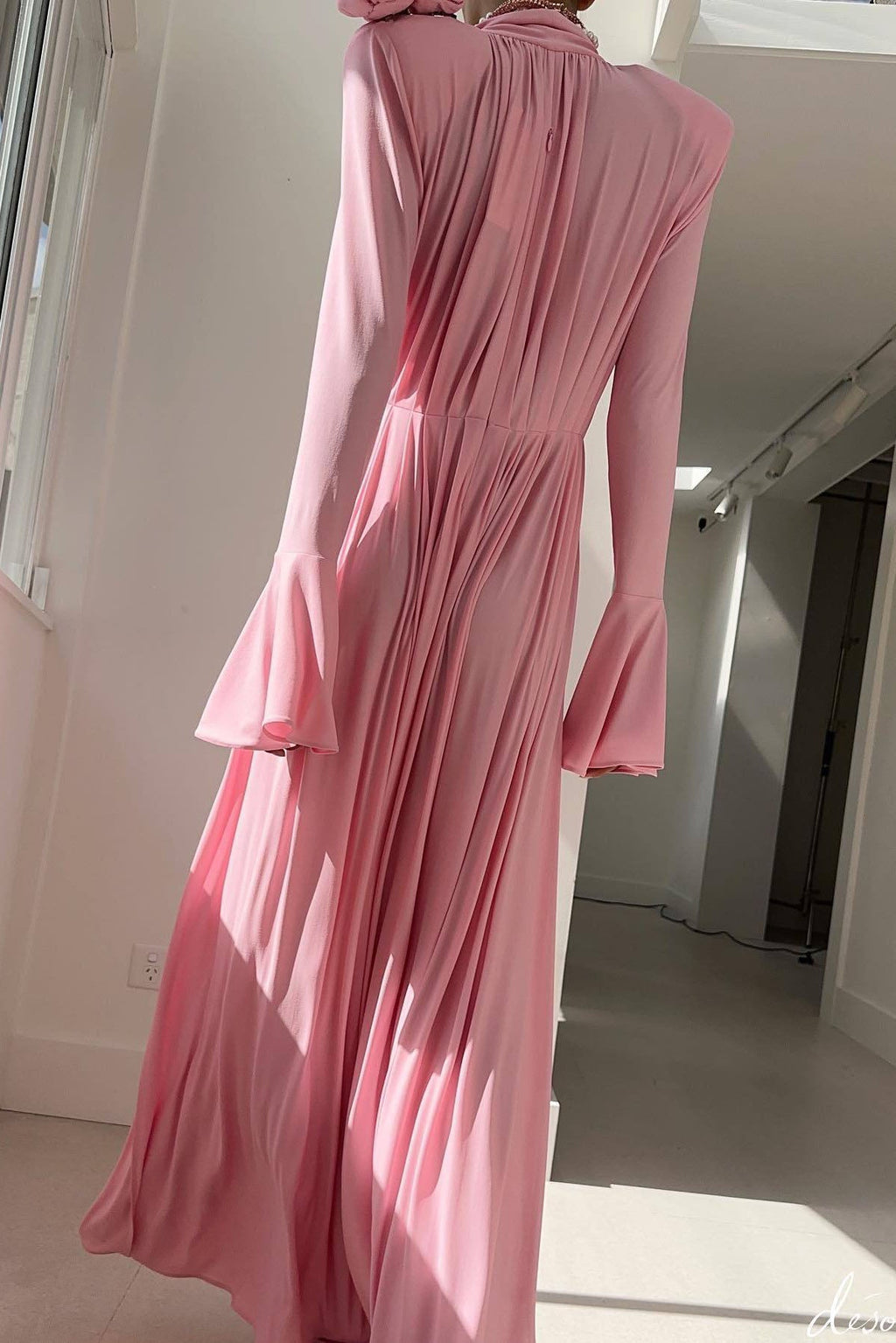 Luxury Vintage Cut-Out V Halter Floral Maxi Dress