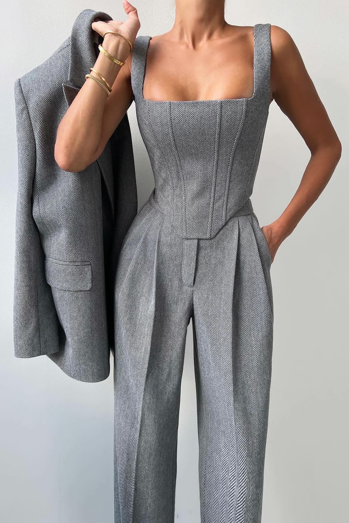 Professional Belted Suit