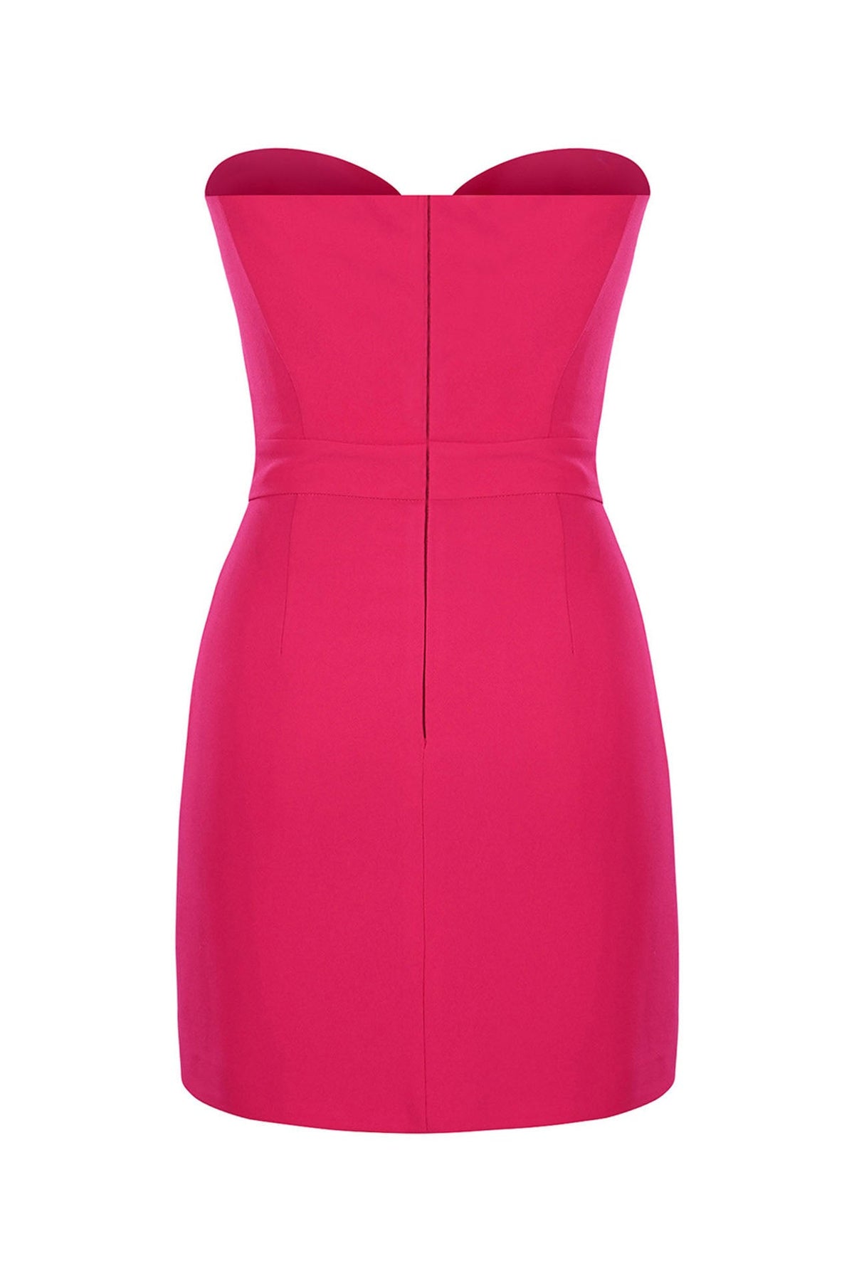 Fuchsia Bow Cutout Mini Dress