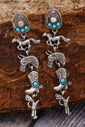 Ladies Western Element Drop Earrings