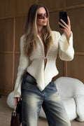 Luxury Lrregular Knitted Cardigan