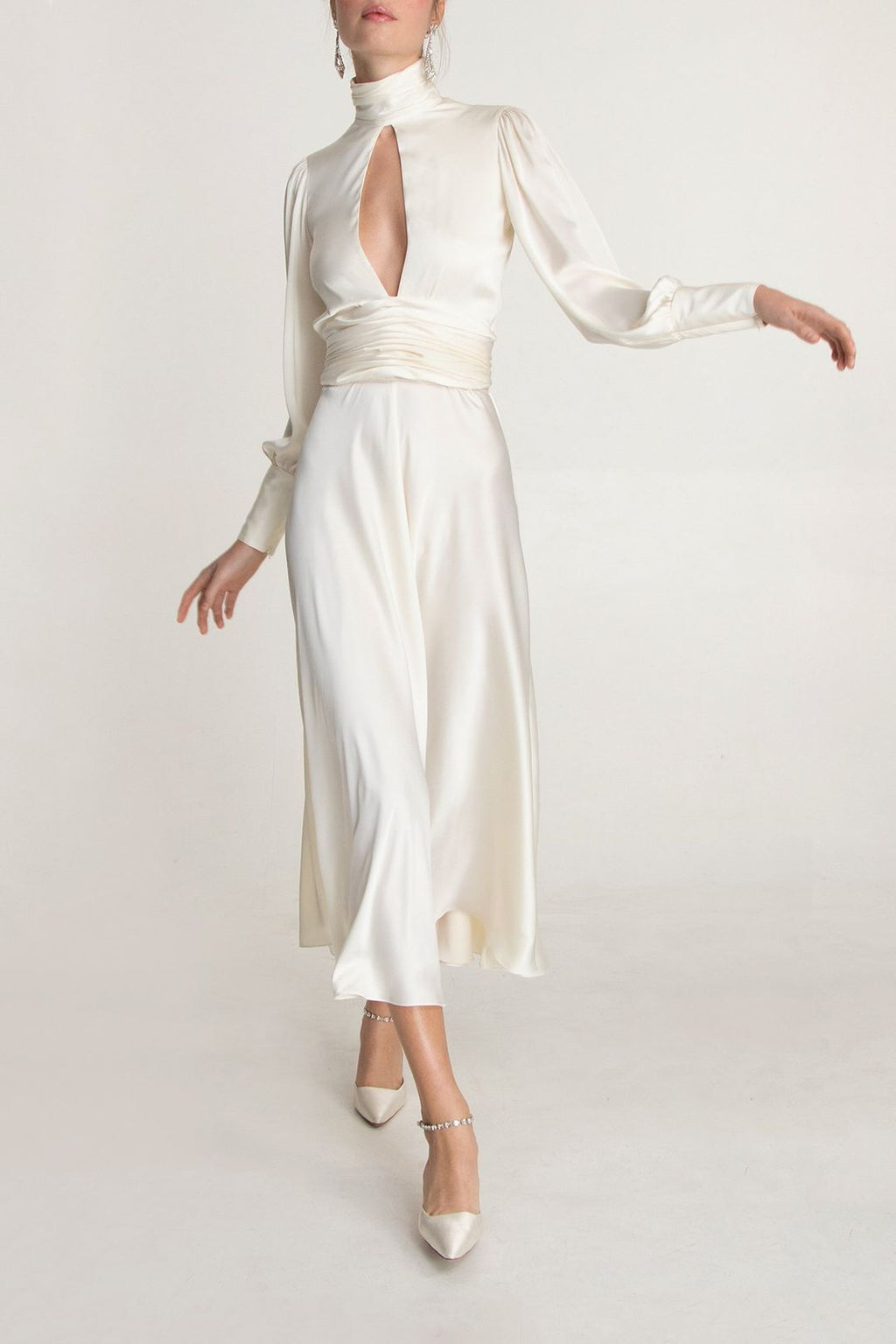 Galaxy White Evening Gown