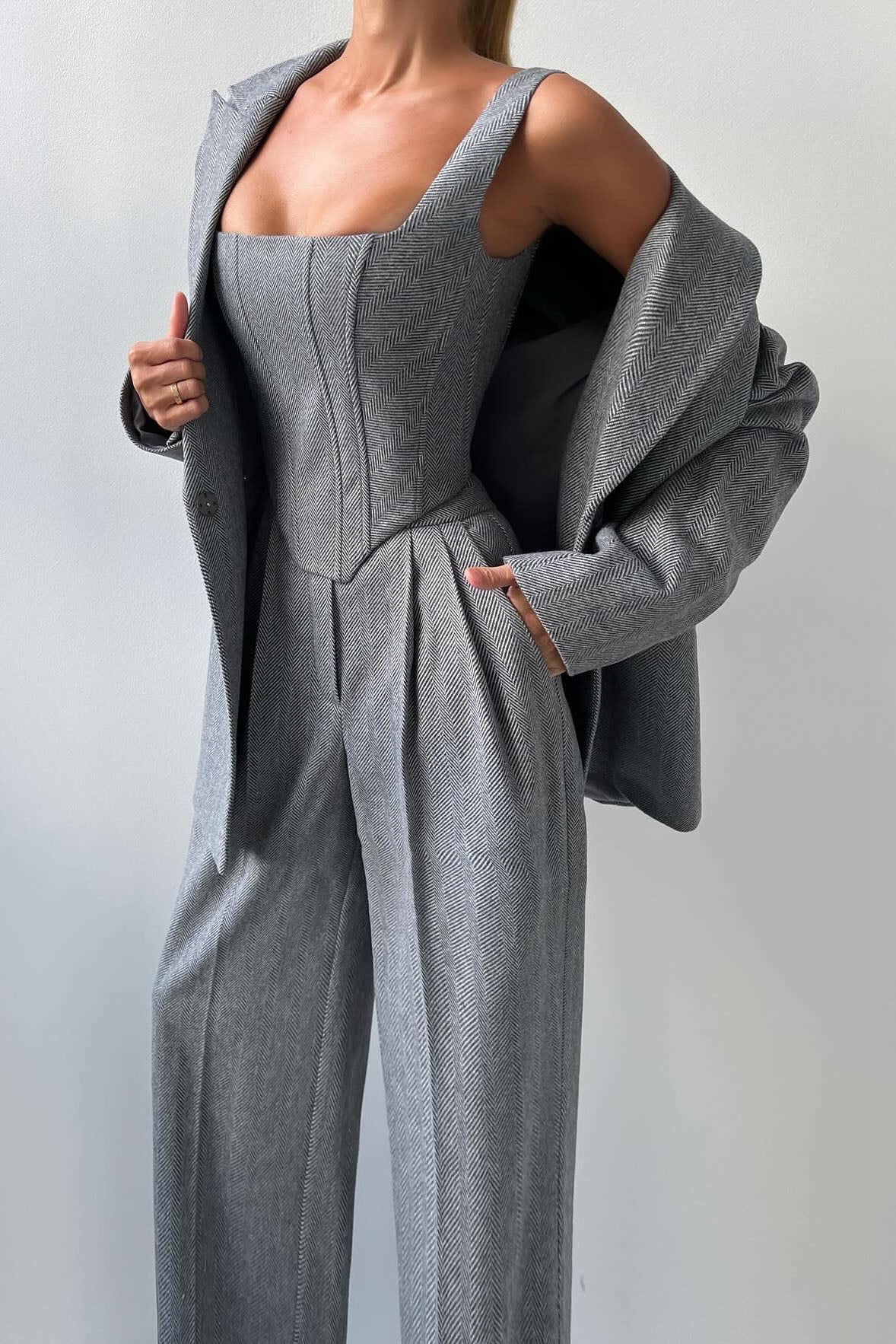Professional Belted Suit