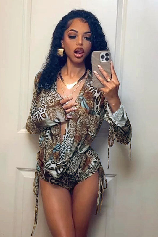 Resort Wild Print Shorts Set