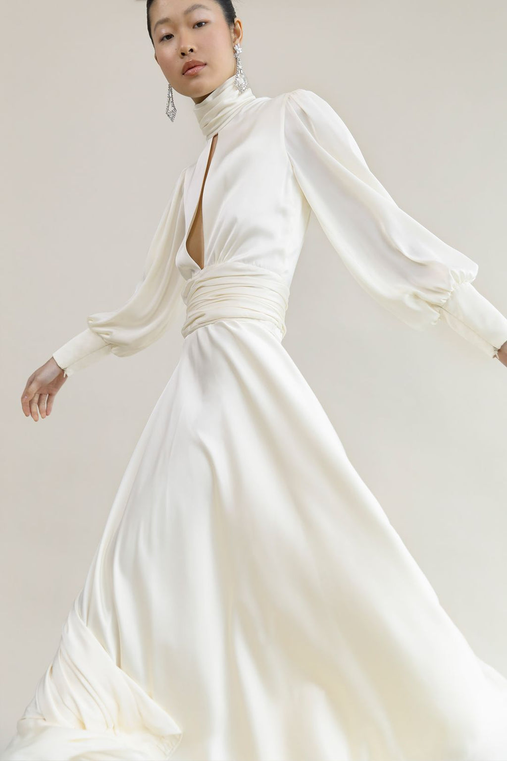 Galaxy White Evening Gown