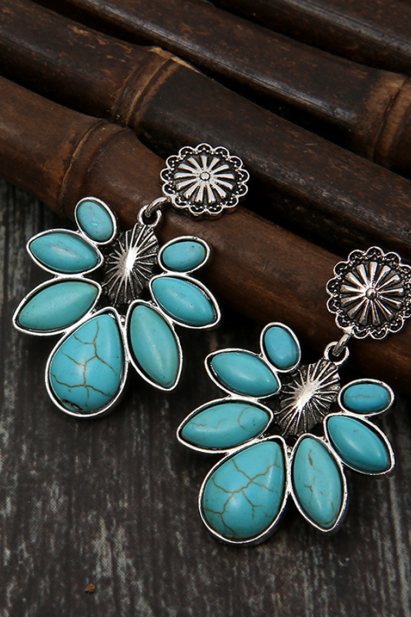 Women's Bohemian Flower Drop Earrings