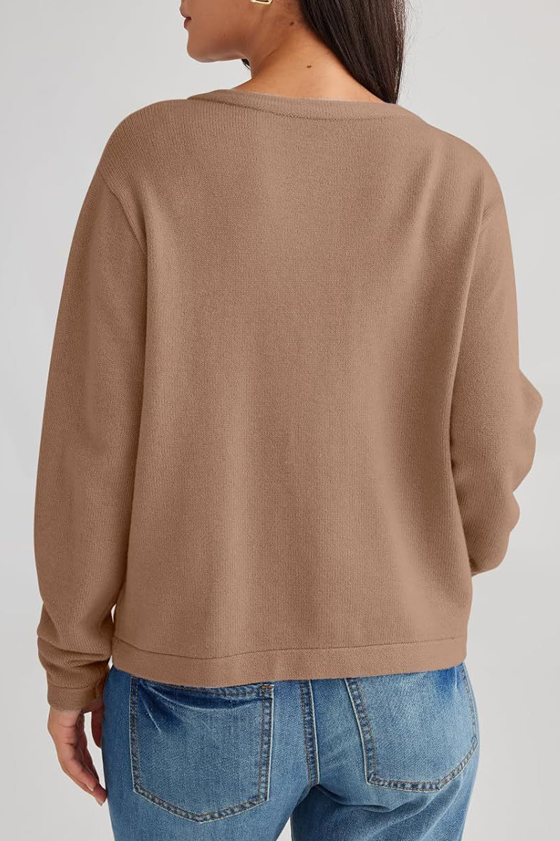 Daily Solid Color Pocket Buttons O Neck Outerwear