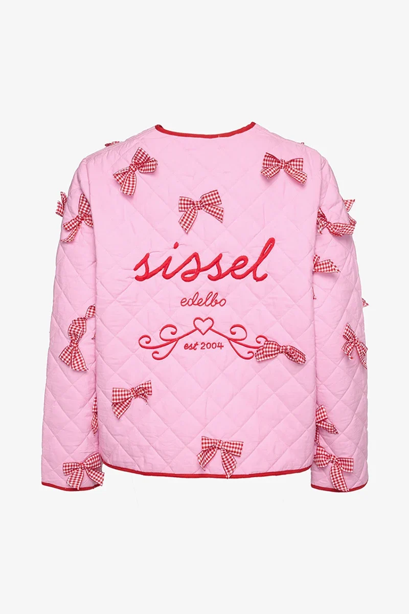 Daily Solid Color Pocket Bow Decor O Outerwear