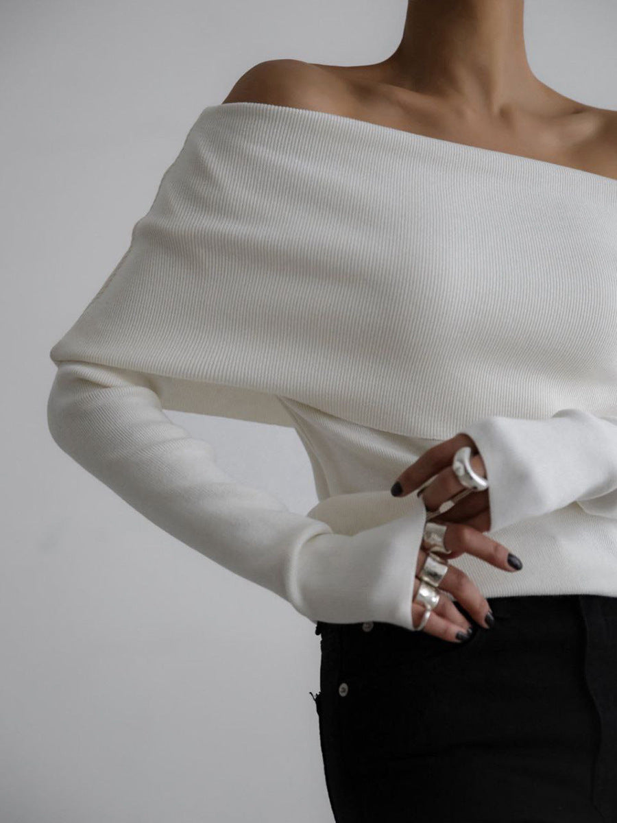 Minimal Cream Knit Sweater