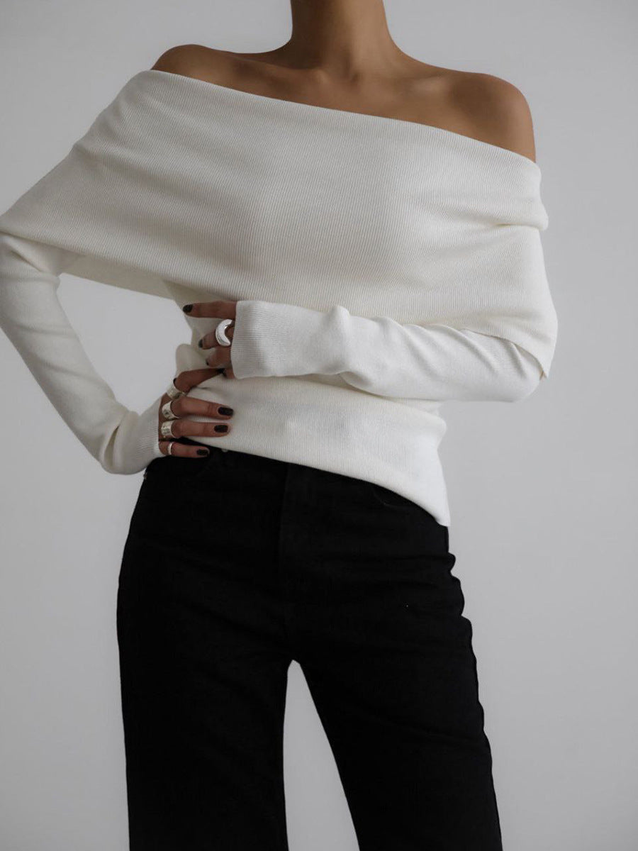 Minimal Cream Knit Sweater