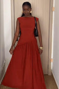 Solid-Color Exquisite Skirt Set