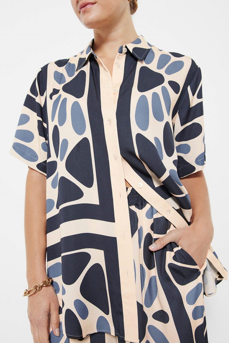 Summer Vacation Ethnic Print Loose Pants-Set