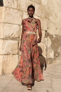 Falda Halterneck Floral Maxi Skirt Set
