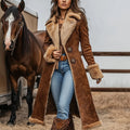 Denim Western Retro Coat Plush Autumn Winter Coat
