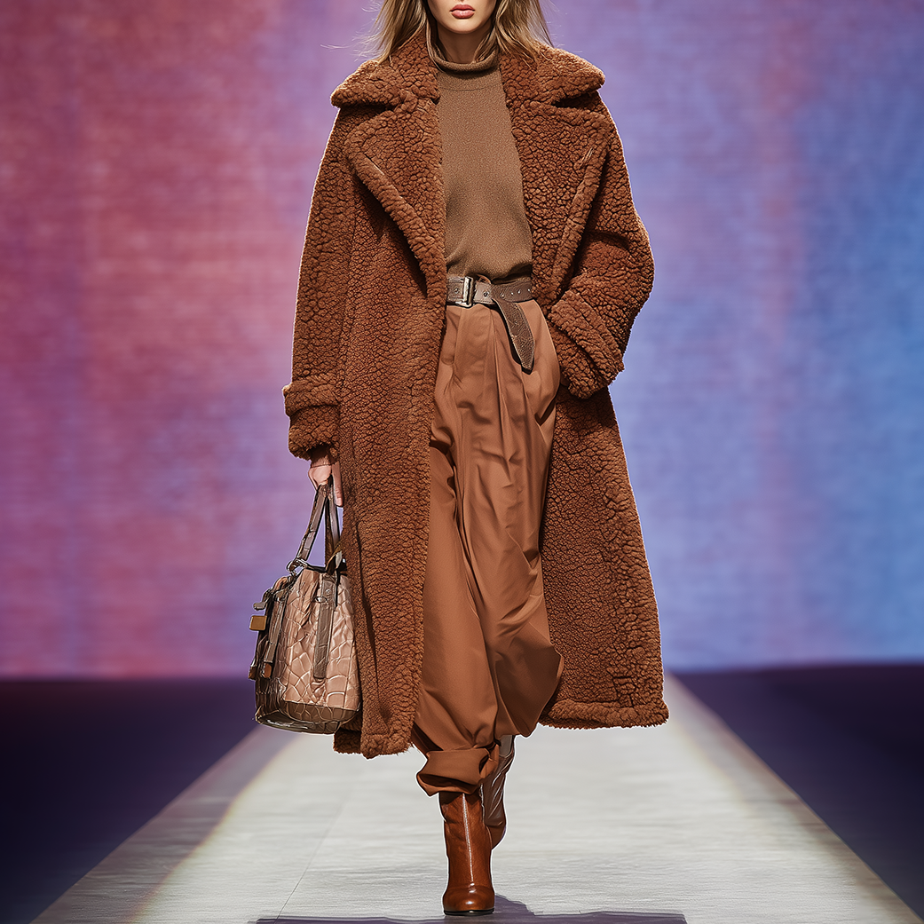 Retro Classic Versatile Warm Sherpa Coat