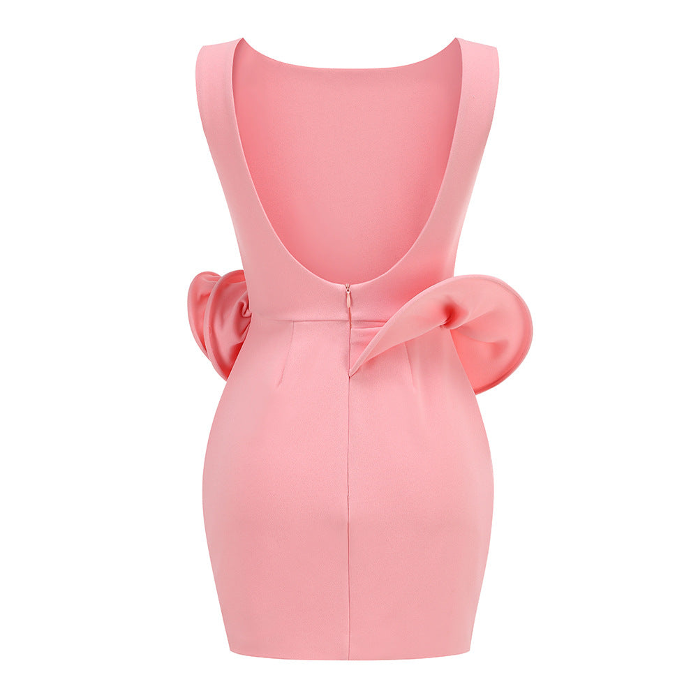 Unique 3D Floral Mini Party Mini Dress