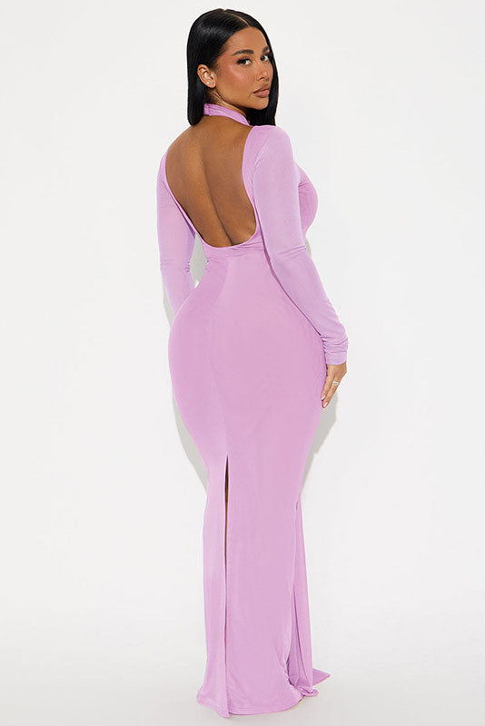 Sheer Cape Two-Piece Maxi Dress Set