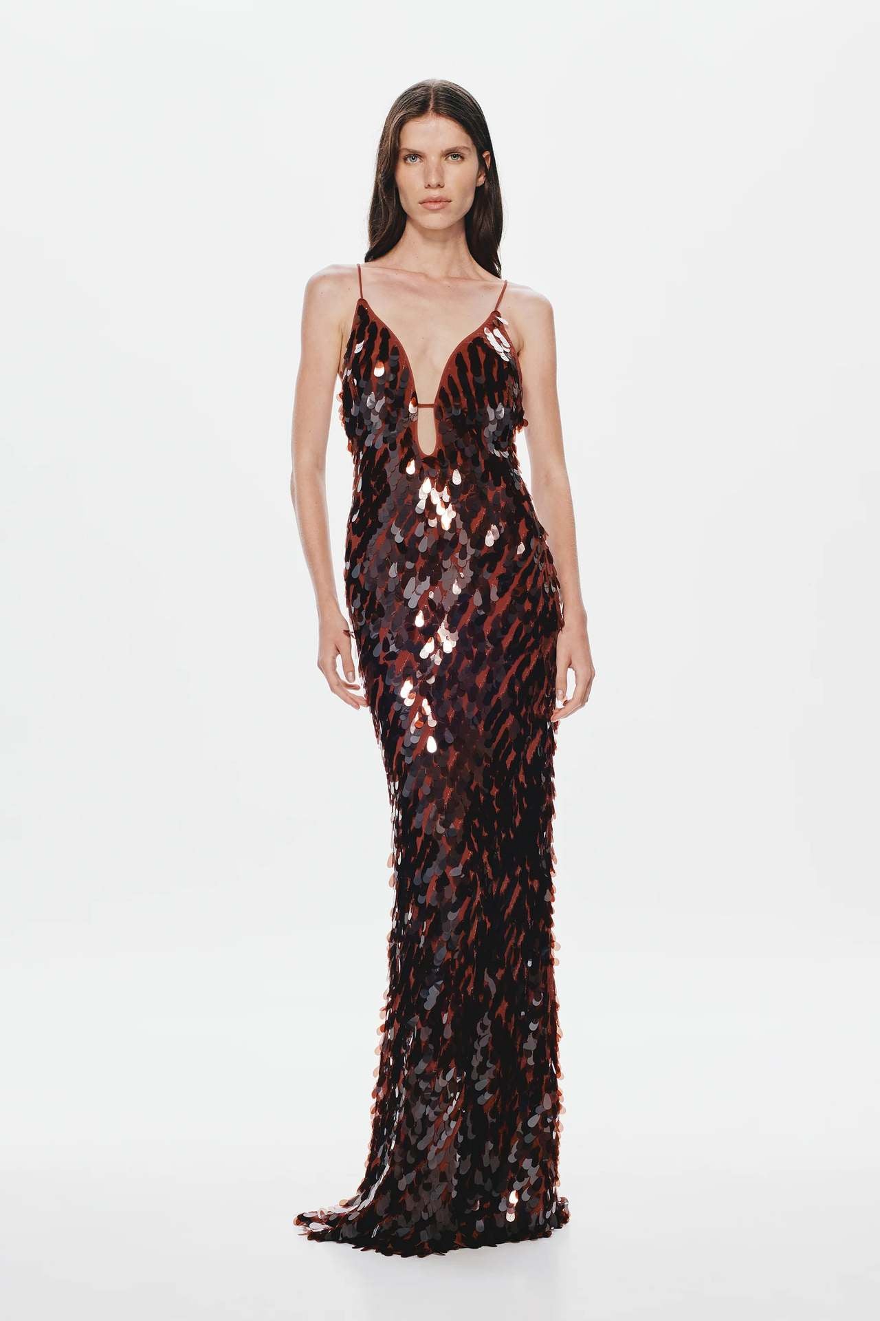 Glittery Dress with Thin Straps
