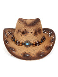 Western Vintage Denim Hollow Hat
