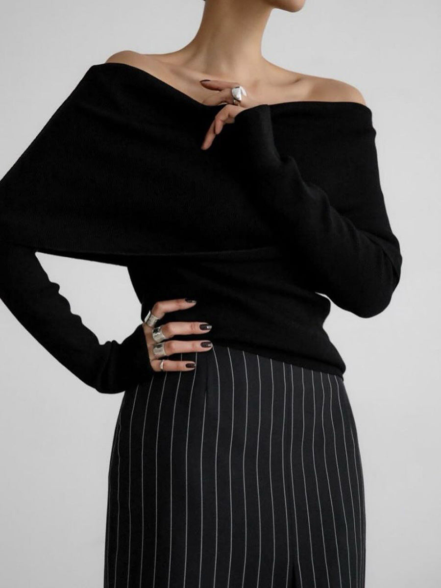 Minimal Cream Knit Sweater