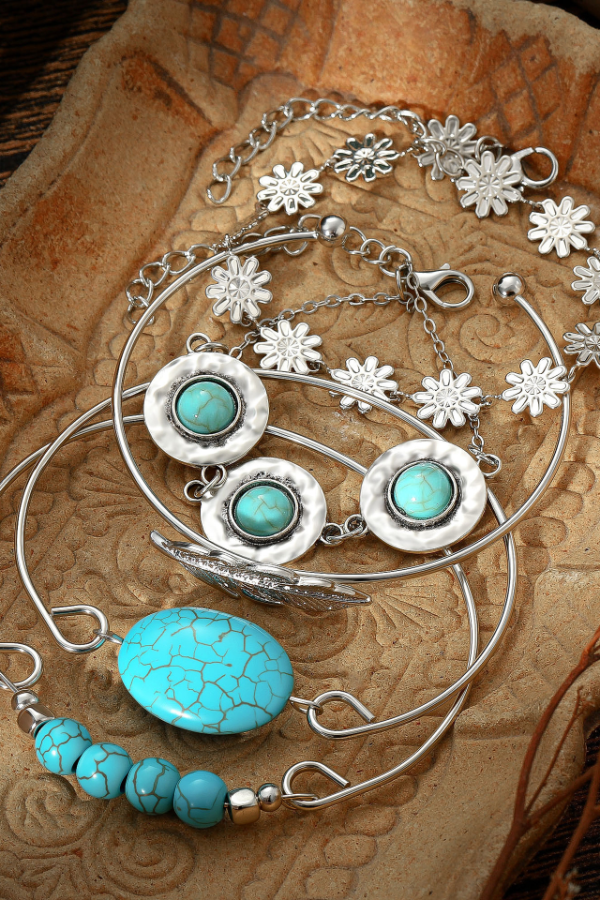 Western Vintage Turquoise Personalized Beaded Set