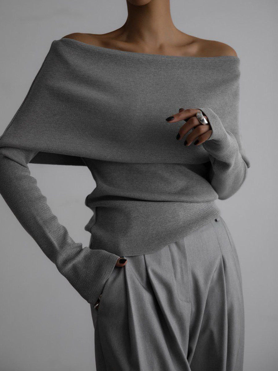 Minimal Cream Knit Sweater