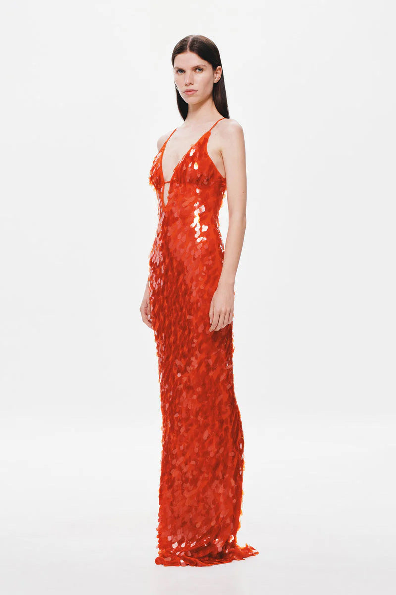 Glittery Dress with Thin Straps