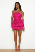 Off-Shoulder Tiered Mini Dress