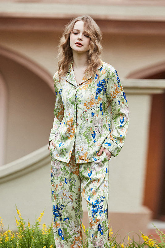 Morning Glory Cardigan Long Sleeve Pajama Set