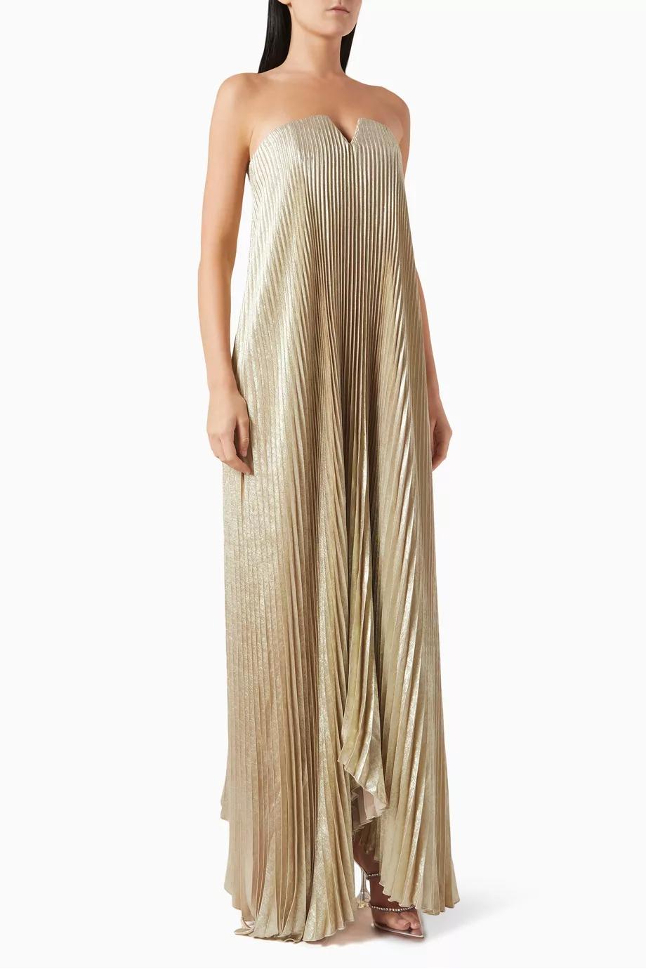 Orange Flower Sweetheart Maxi Dress