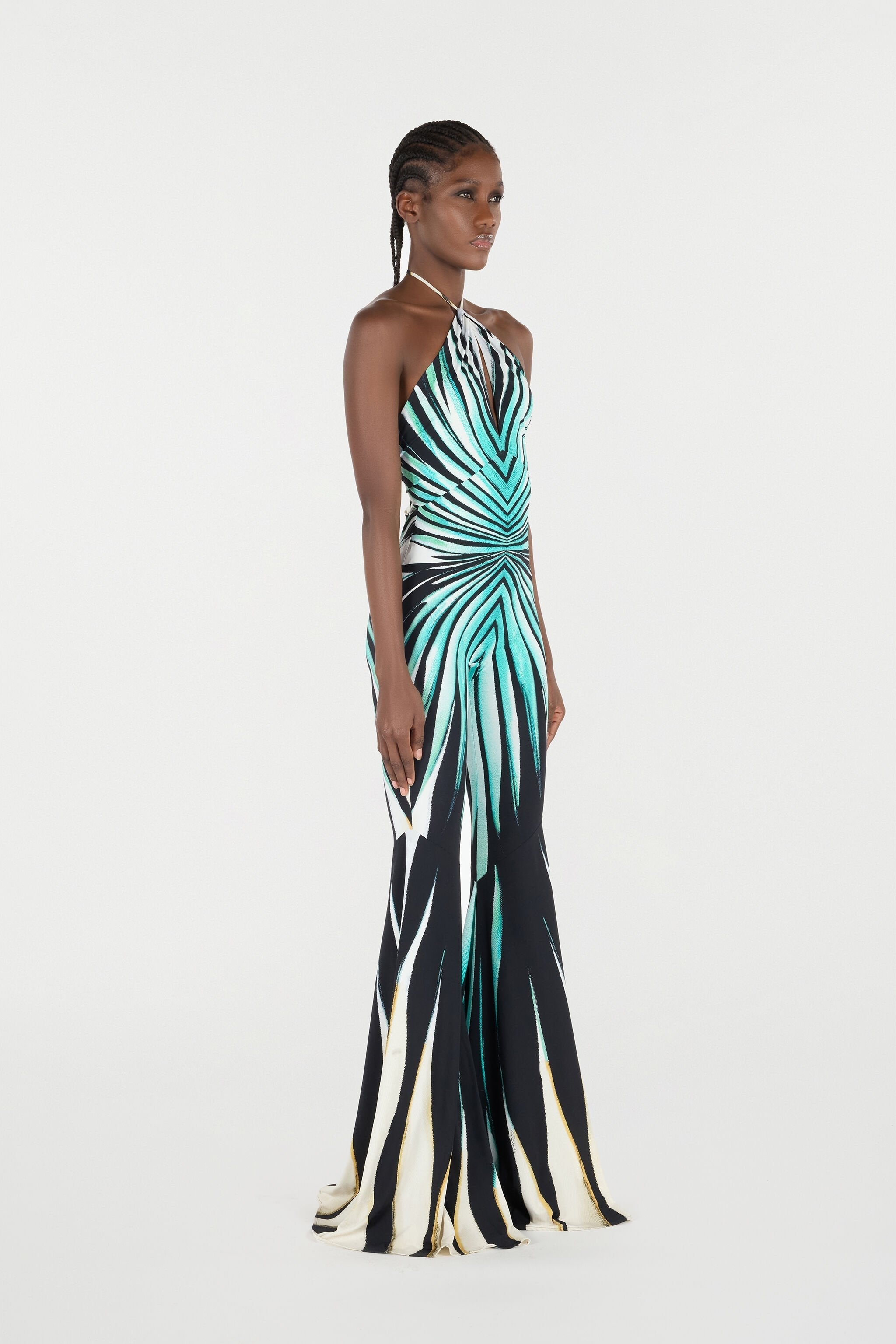 Ray of Sea Print Jumpsuit