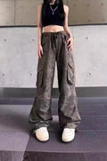 Slimming Camouflage Cargo Denim Pants