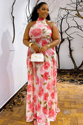 Floral Halter Maxi Dress