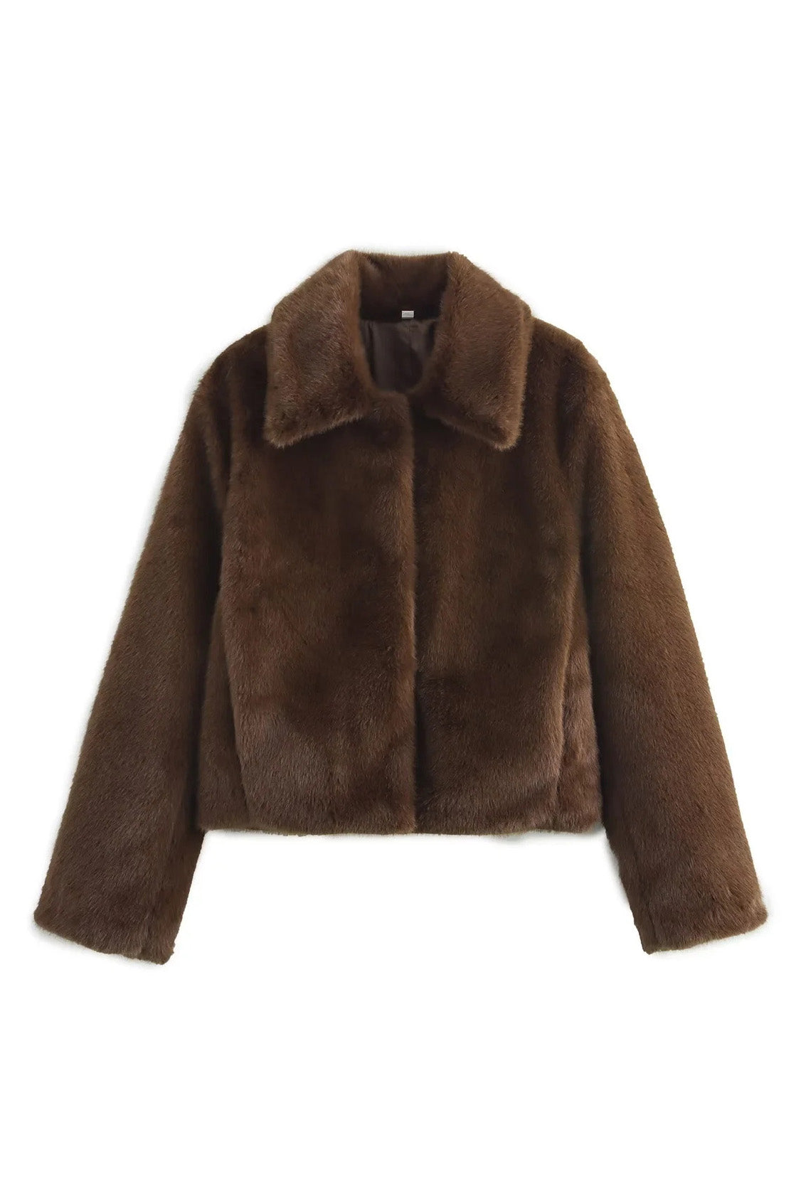Cocoa Tone Plush Lapel Jacket