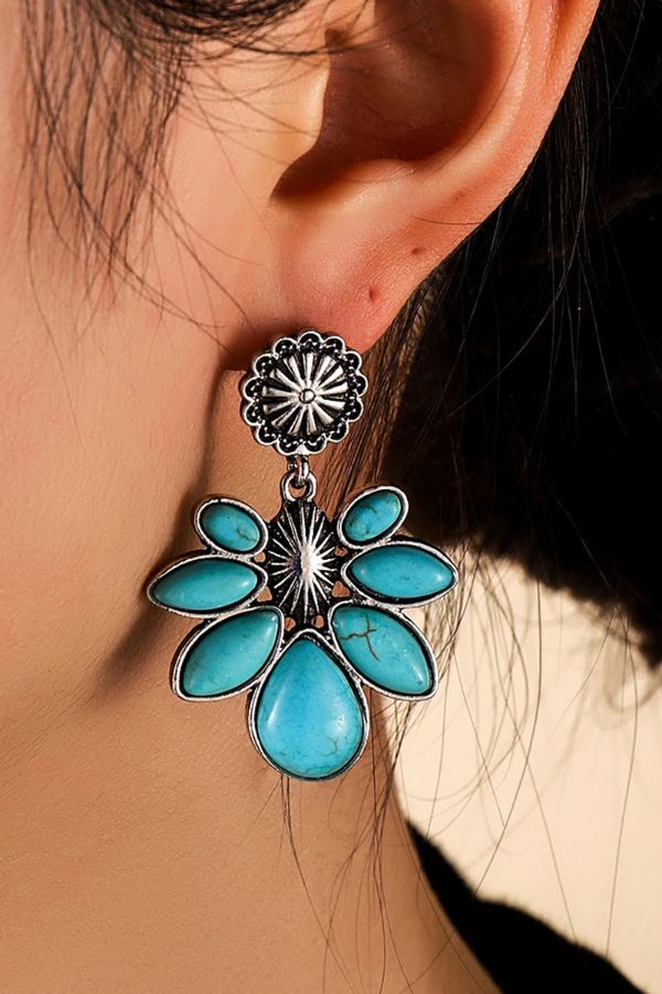 Women's Bohemian Flower Drop Earrings