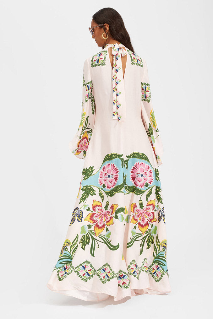 Exquisite Sunshine Floral Print Maxi Dress