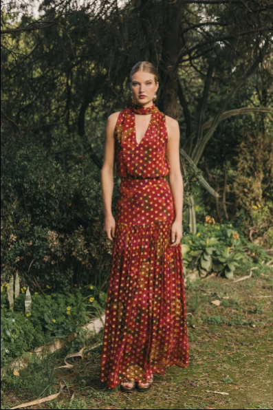 Bohemian Halter Skirt Set