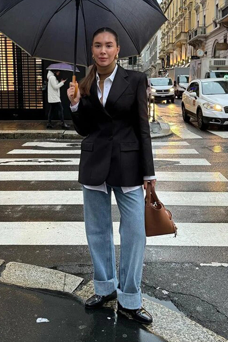 V-Neck Cinched Spring Blazer