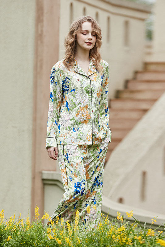 Morning Glory Cardigan Long Sleeve Pajama Set