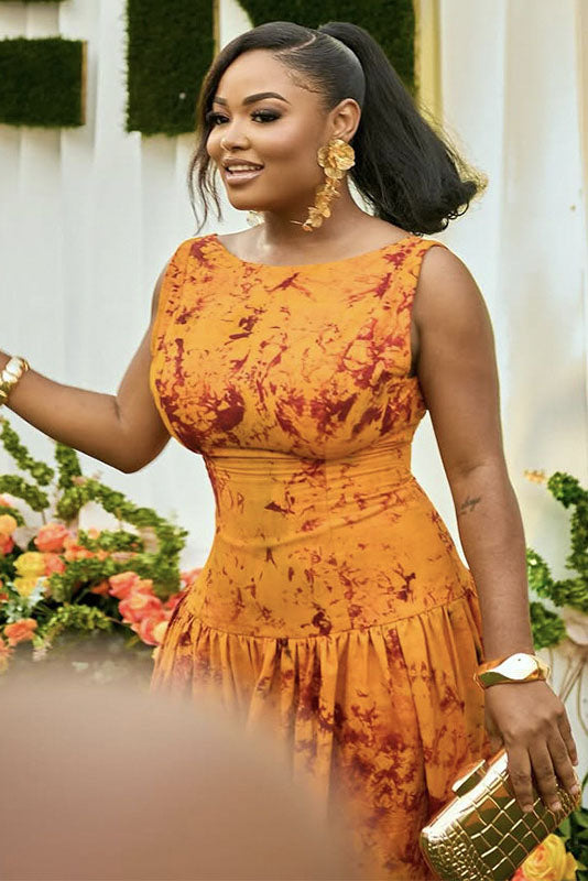 Vibrant African Print Sleeveless Maxi Dress