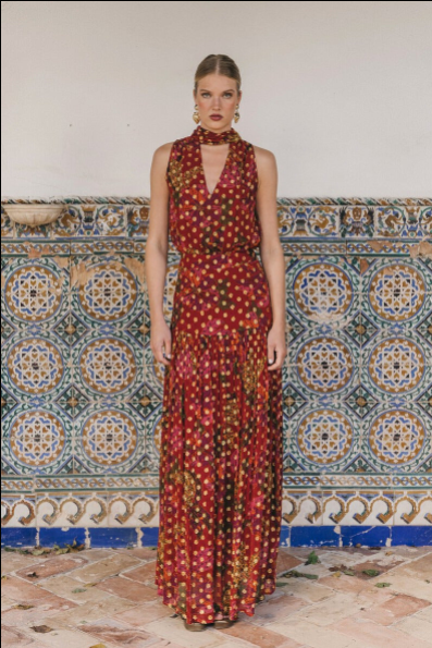 Bohemian Halter Skirt Set