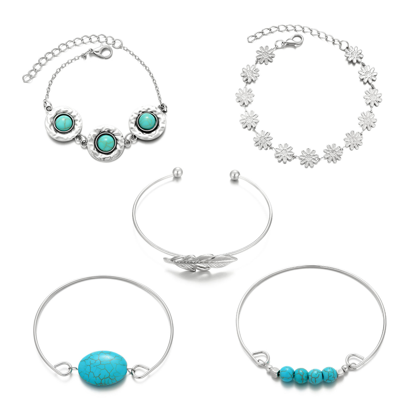 Western Vintage Turquoise Personalized Beaded Set