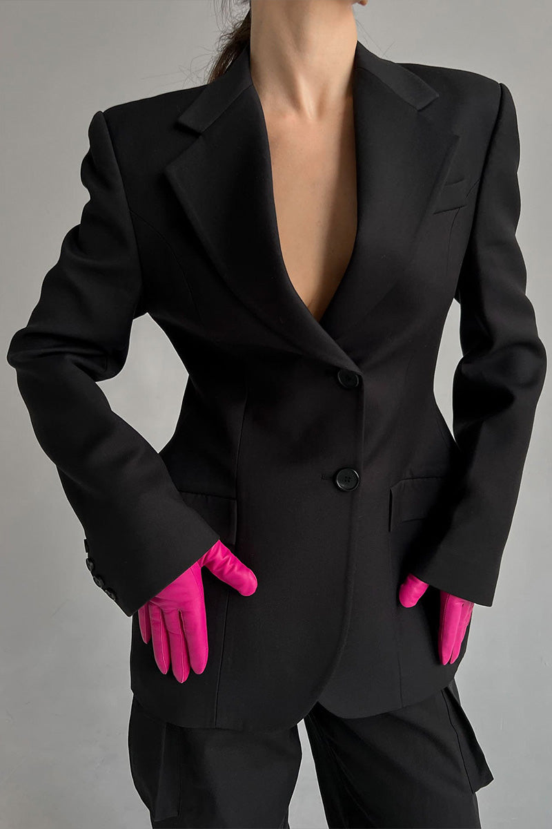 V-Neck Cinched Spring Blazer