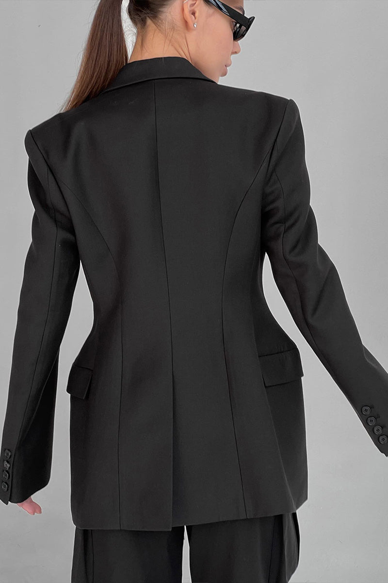 V-Neck Cinched Spring Blazer