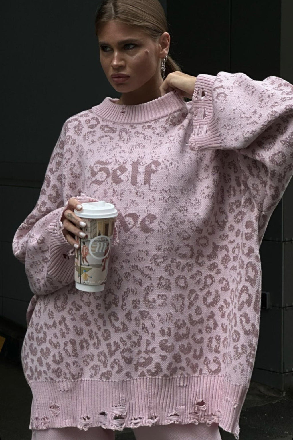 Oversize Streetwear Distressed Hoodie