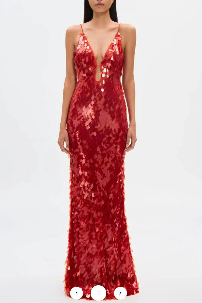 Glittery Dress with Thin Straps