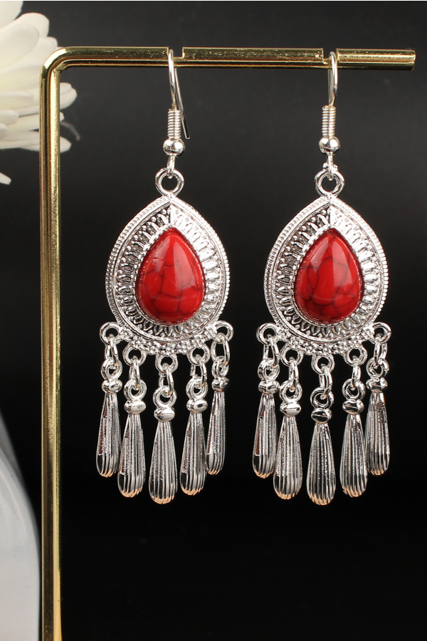 Bohemian Tassel Multicolor Turquoise Earrings